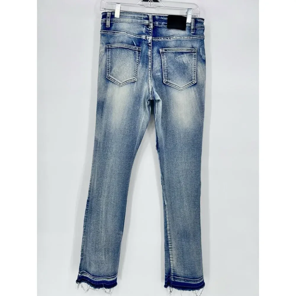 WAIMEA Boys Stacked Fit Cargo Jeans-‎ Size 18 Vintage Wash